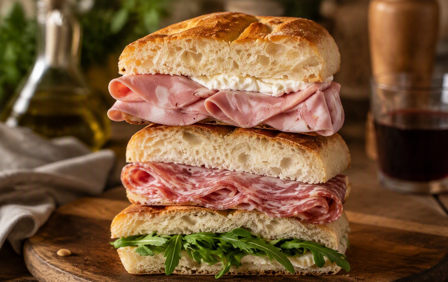 Il panino Giotto con mortadella e burrata